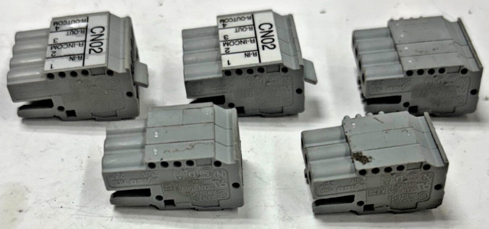 WAGO POLE CONECTOR MCS2,5 FEMALE TYPE LOT OF 5 250V 4 POLE/ 3 POLE