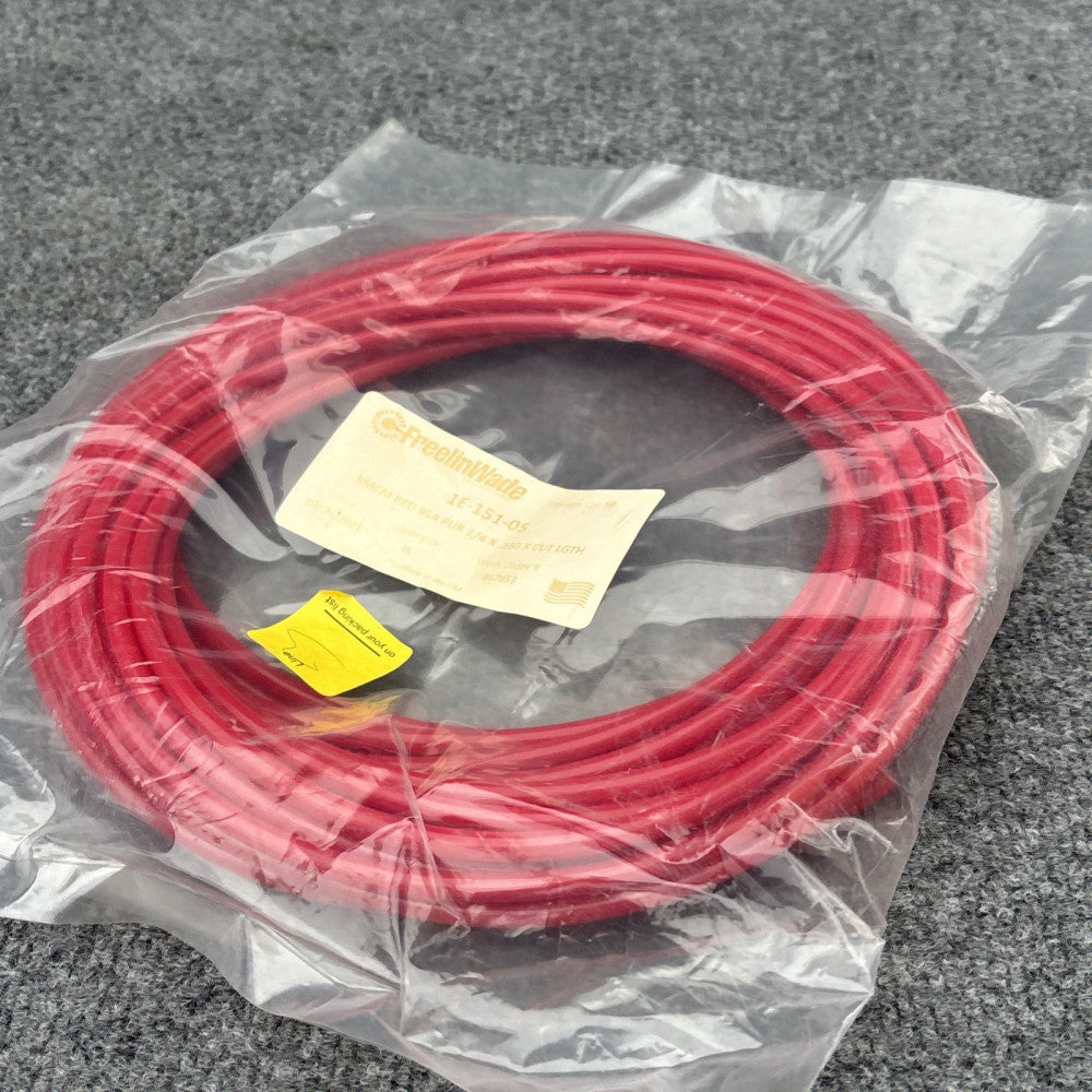 Freelin Wade 1E-151-05 1/4'' OD x .160'' ID Polyurethane Tubing Red 100 Feet New