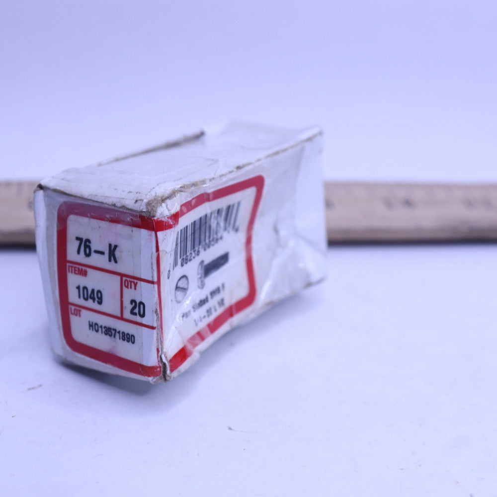 (20-Pk) Hillman Pan Head Sheet Metal Screw Zinc 1/4-20 x 1/2" 1049