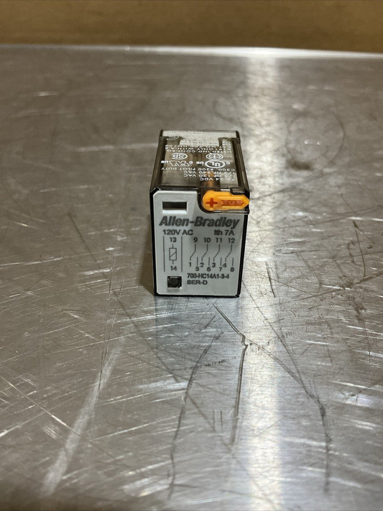Allen Bradley 700-HC14A1-3-4 Series D Relay, 14 Pole, 7A, 24VDC, 120VAC, NOS