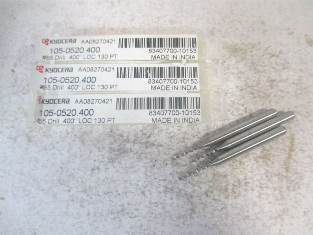 SGS (07333) #55 130° 1/8" x 1-1/2" OAL Spiral Circuit Board Drill Bit - Qty 3 