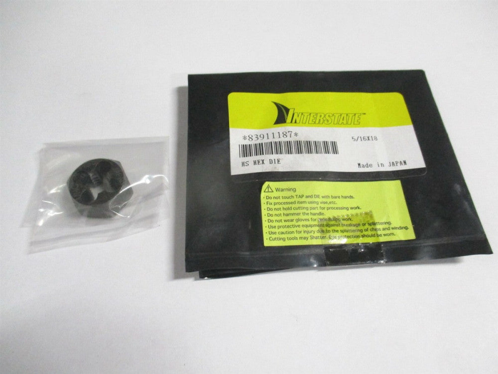(367-0201) 5/16-18 UNC 11/16" HSS Right Hand Hex Rethreading Die 