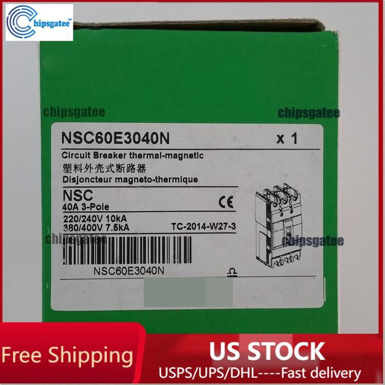 one New Schneider Molded Case Circuit Breaker NSC60E3040N In Box Fast Delivery