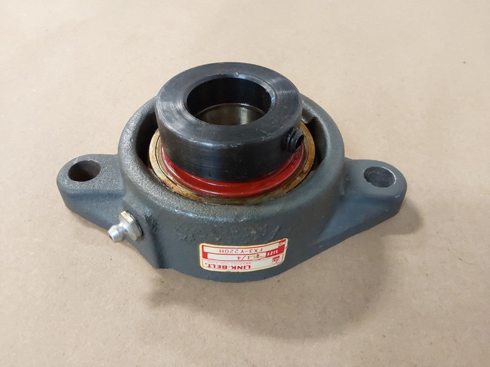 Link-Belt FX3-Y220H 1 1/4" Flange Mounted 2 Bolt Ball Bearing, Cast Iron 