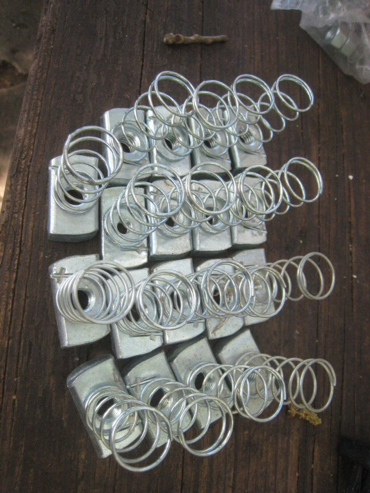 (LOT 18) Fastenal Regiment 3/8-16 Channel Nuts W/ Springs 48603, 1-3/8" + 1-5/8"