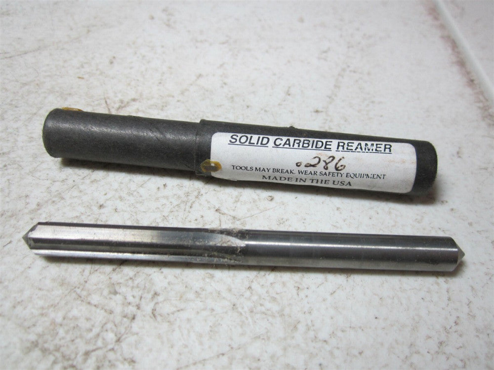 XLN Premium Carbide Tool 0.286 Diameter 4 Flute Straight Flute Carbide Reamer
