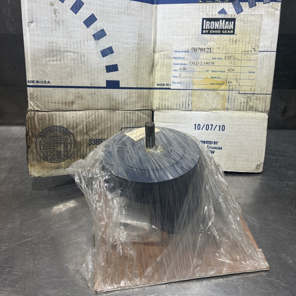 Grove Gear Ironman TXMQ2-2.000-140TC-56C Gear Reducer 6Hp 2:1 Cat 707012L Nos