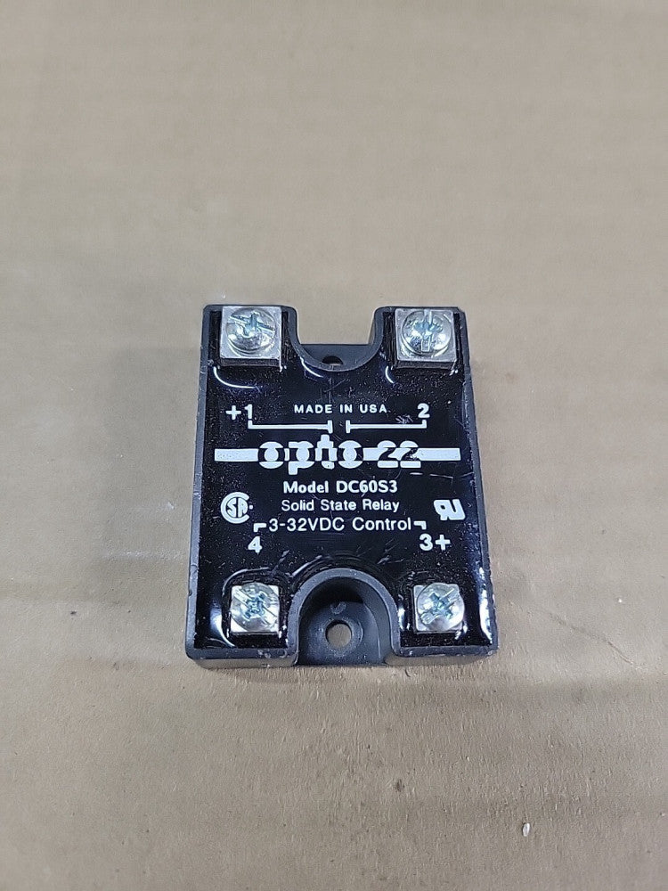 New Old Stock Opto 22 Model: DC60S3 Solid State Relay 3 - 32 VDC Control  