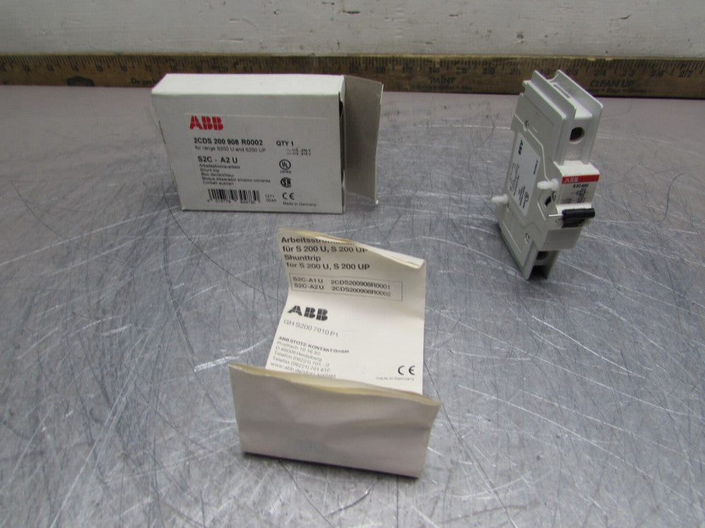 ABB S2C-A2U , SHUNT TRIP CIRCUIT BREAKER, 110-415VAC / 110-250 VDC, BRAND NEW!