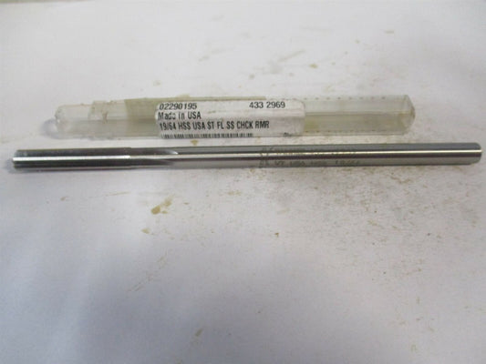 (433-0.2969) 19/64" x 19/64" x 4-3/8" OAL HSS Straight Chucking Reamer 