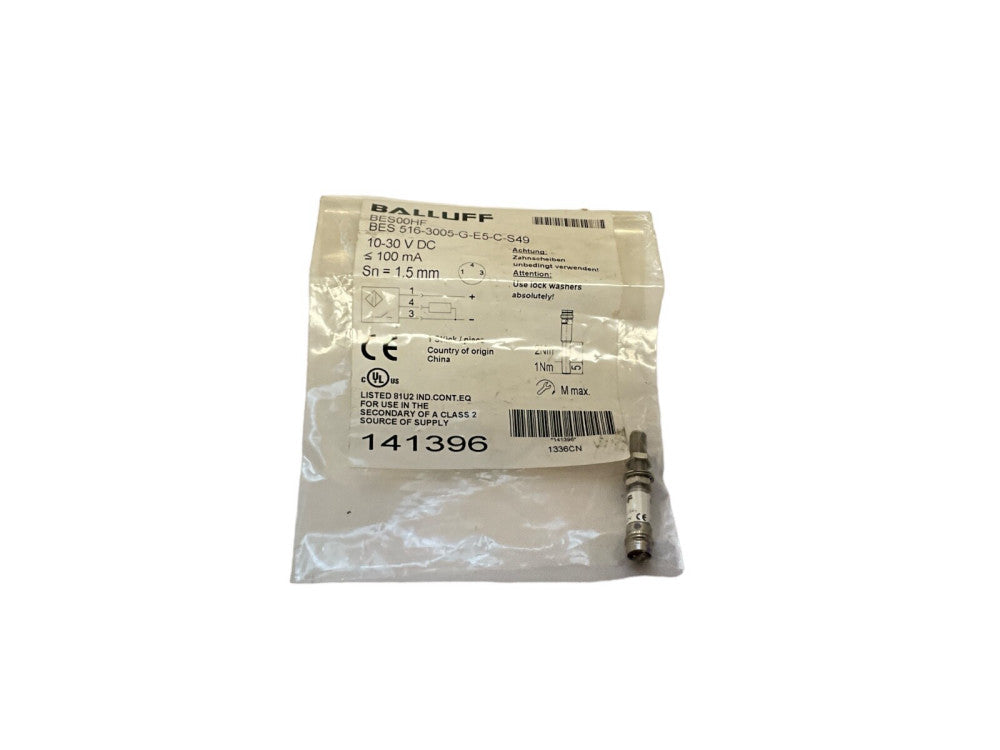 BALLUFF BES 516-3005-G-E5-C-S49  BES00HF INDUCTIVE SENSOR