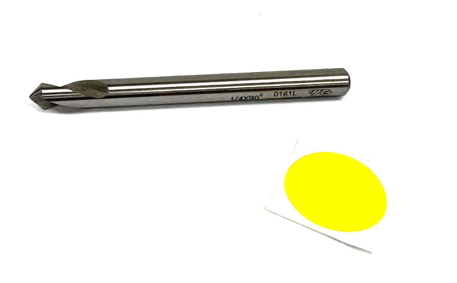 YG SPOTTING DRILL BIT 1/4X90 FLUTE LENGTH 9/16" OAL 2-13/16"