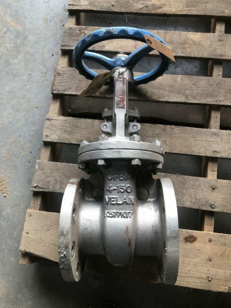 Velan F12-0064C-13GX 4" 316 Stainless Manual Gate Valve CF8M 275PSI @ 100°F