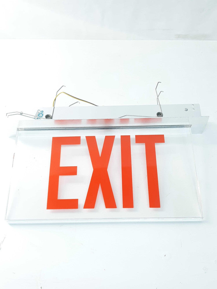 Cooper Lighting TAC16RCSA Emergency Exit Sign LED ED, ALUM 6", 1FC, RED 