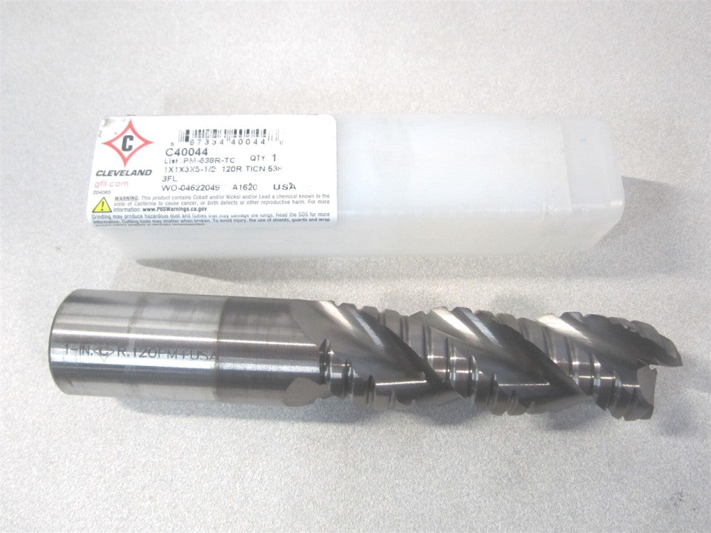 Cleveland (C40044) 1" x 3" x 1" x 5-1/2" OAL 3Fl TiCN Finish Roughing End Mill