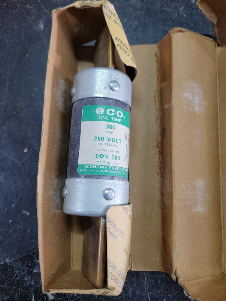 New Old Stock! ECO EON300 300A 250V Class H One-Time Fuse 