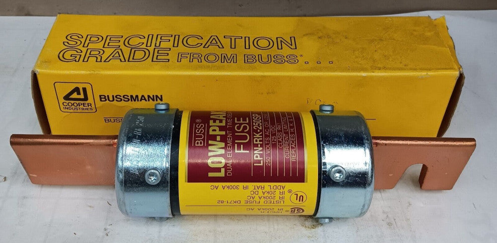 NEW COOPER BUSSMAN 225 AMP FUSE CLASS RK1 250 VAC LPN-RK-225SP
