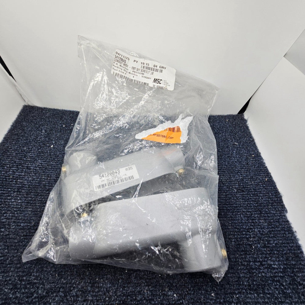 (2 PIECES) MSC 54120043 Conduit Body - EMT Parts Screw, 1", LB Body