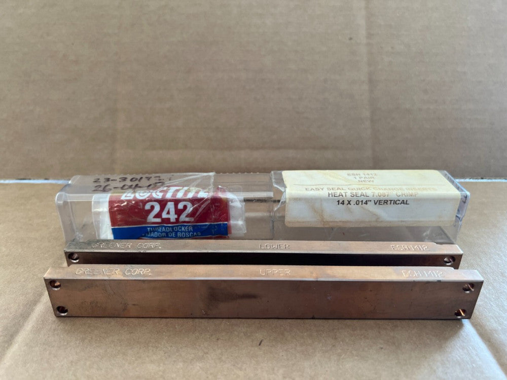 GREENER ESH 1412, EASY SEAL QUICK CHANGE INSERTS, HEAT SEAL 7.087" MAKE OFFER!