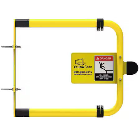 Erectastep 11792-R2 Self-Closing Safety Gate,Yellow,Aluminum
