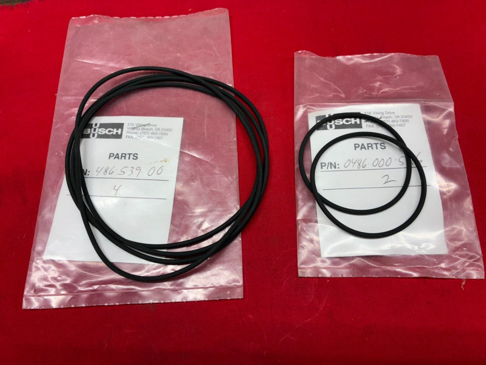 BUSCH ASSORTED BLACK O-RINGS 486 (LOT OF 6)