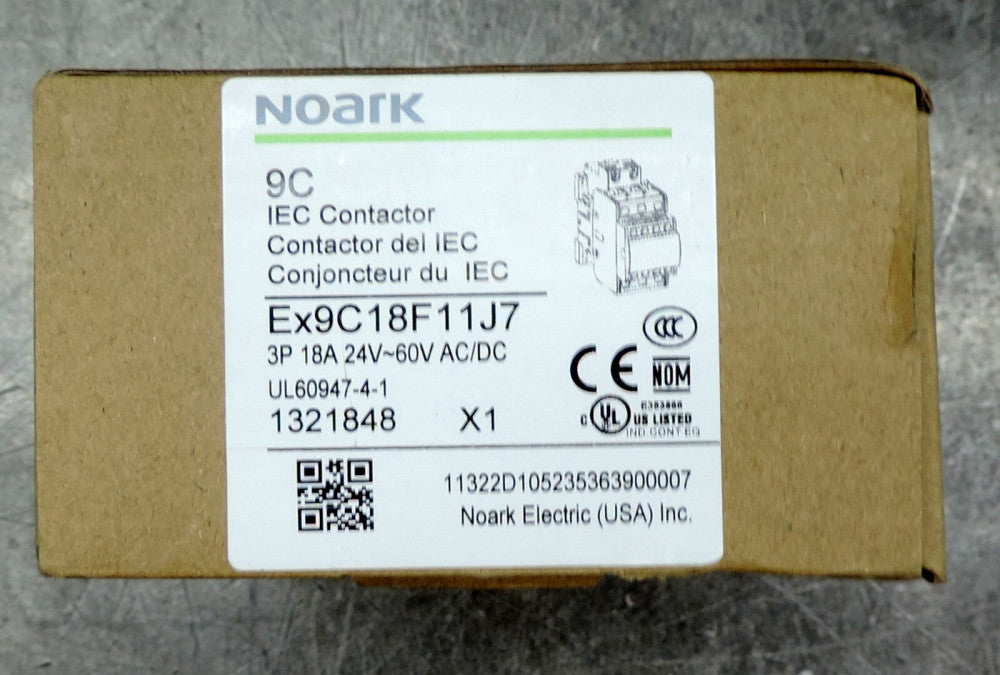 Noark  9C IEC 3 Pole Contactor EX9C18F11J7  24V-60V AC/DC