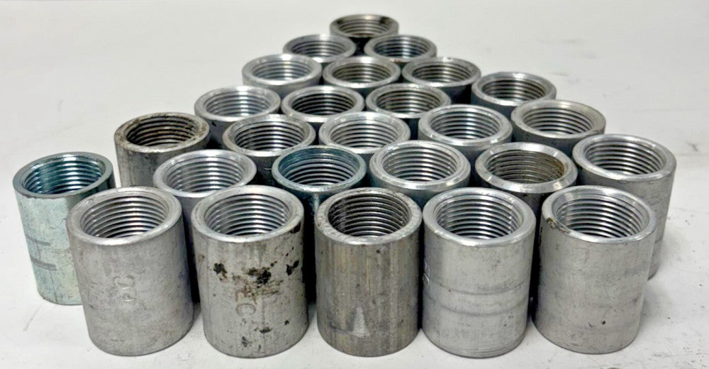 EC THREADED PIPE COUPLINGS LOT OF 26 THREAD SIZE 14 HEIGHT 1-5/8" WIDTH 1-1/4"
