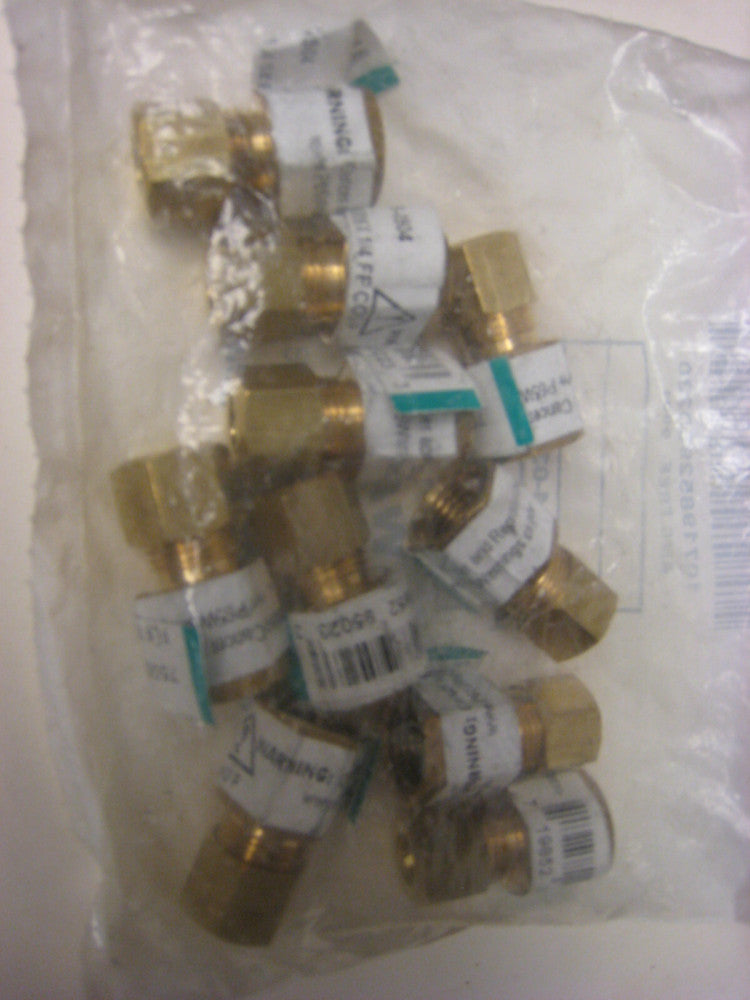 10 Anderson Metals Tube Fitting Coupling Brass  FLF 766 5/16 x 1/4 FE 834-0382