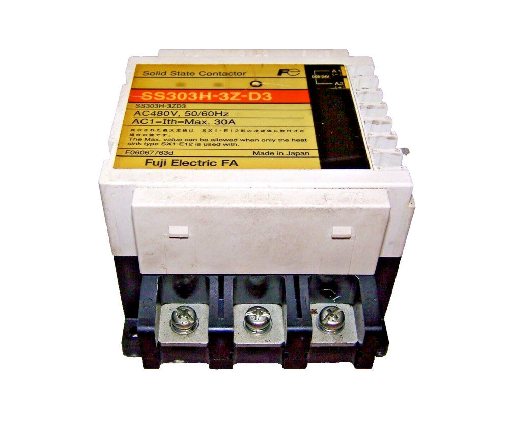 FUJI ELECTRIC SOLID STATE CONTACTOR 30 AMP 480 VAC  SS303H-3Z-D3