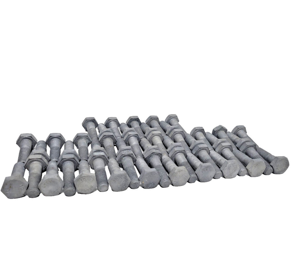 PARTIALLY THREADED HEX BOLT 1/2-13X1-3/4 GALVANIZED STEEL GRADE A325 (LOT OF 47)
