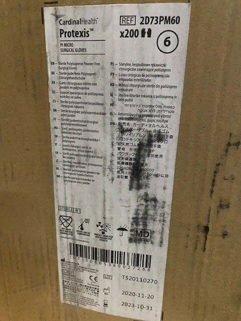 200 Pair - Protexis Cardinal Health 2D73PM60 PI Micro Polyisoprene Gloves *READ*