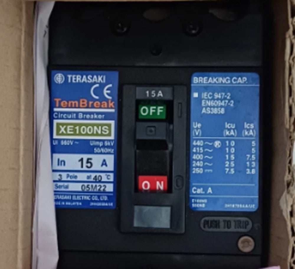 One Brand New TERASAKI XE100NS Circuit Breaker 75A