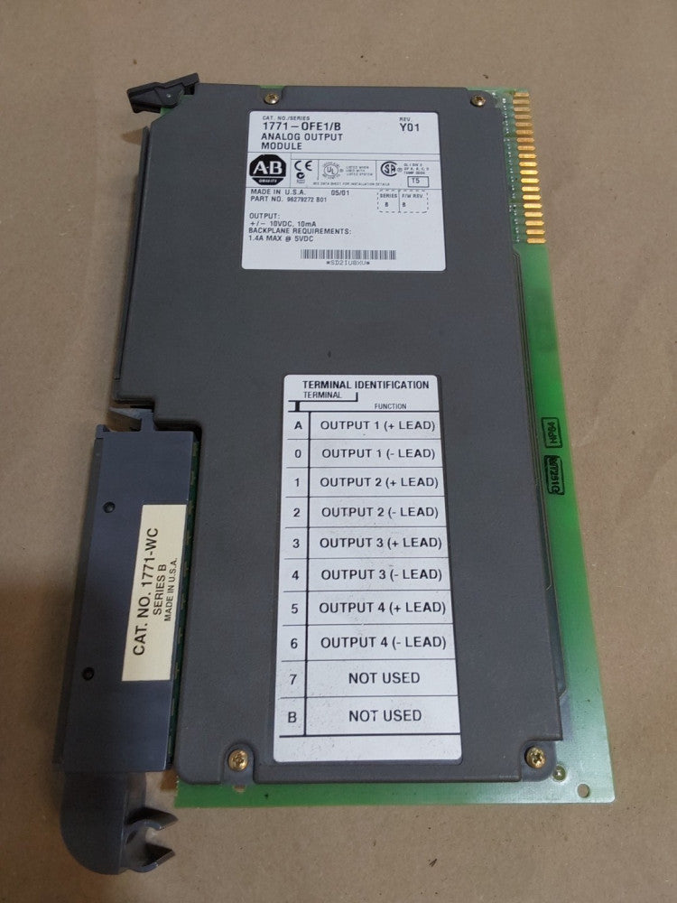 ALLEN BRADLEY ANALOG OUTPUT CARD 1771-OFE1 / B