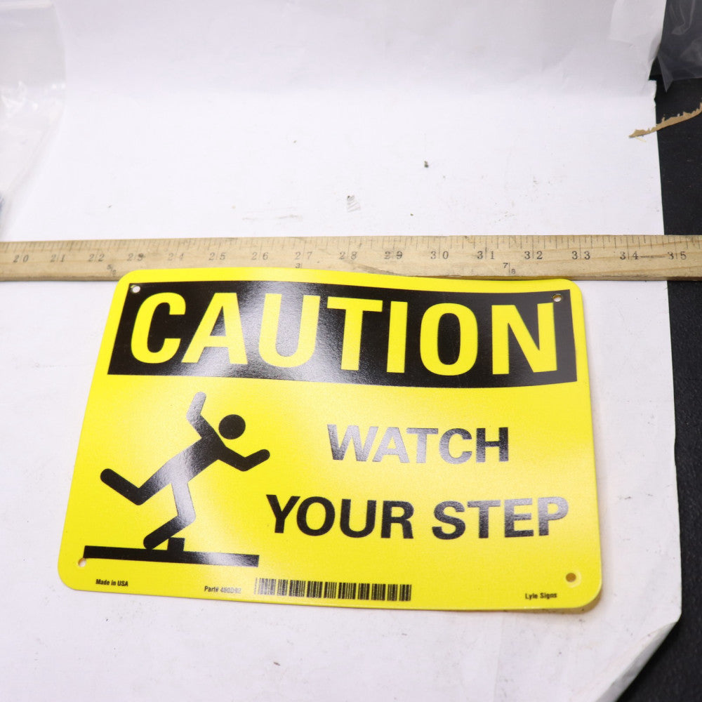 Lyle Signs Caution Sign Plastic 7" x 10" 460D92