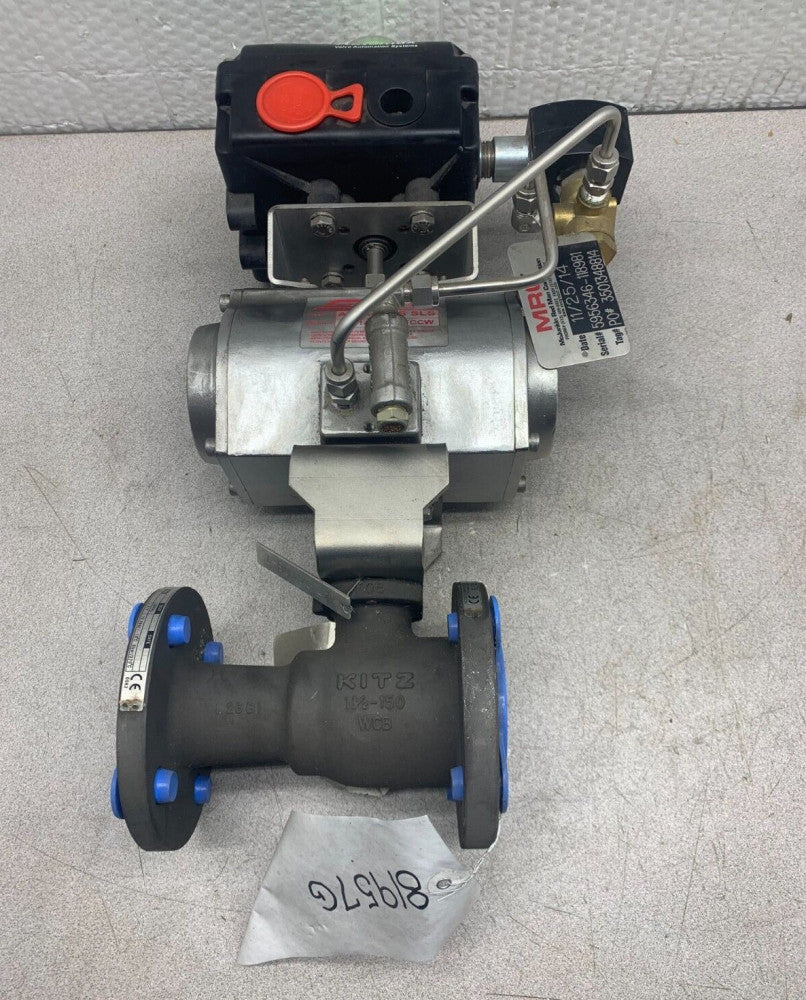 KITZ 1-1/2-150 WCB VALVE WITH FLOWSERVE XNPN2U2PP-28-0020 & A73K66SSSLS ACTUATOR