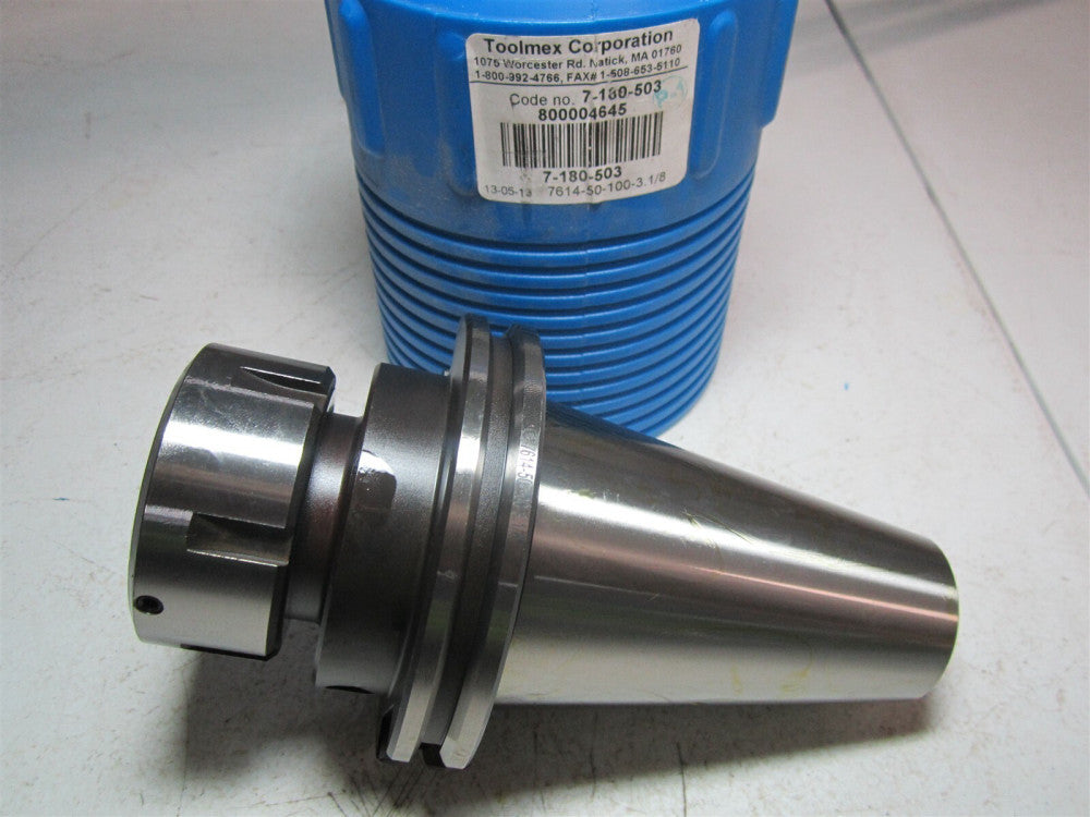 TMX (7-180-503) 7614-50-100-3-1/8" 2-1/2" x 3-1/8 CAT50 V-Flange Collet Chuck