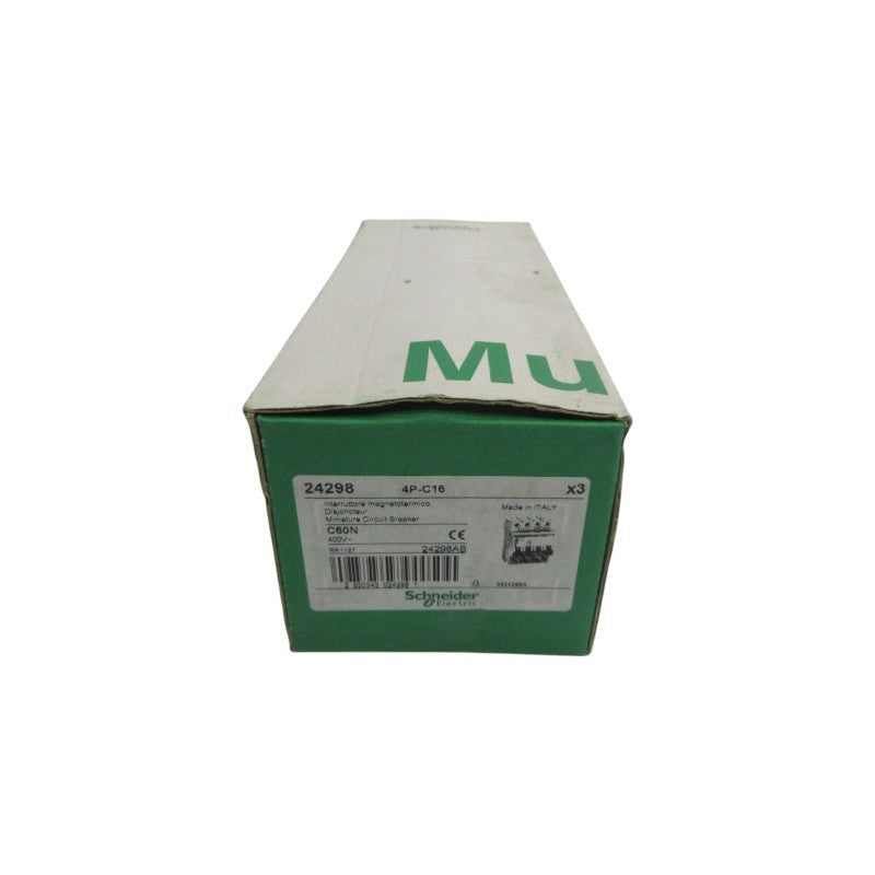 SCHNEIDER ELECTRIC C60N 24298 4P-C16 400V 16A (PKG OF 3) NSFS