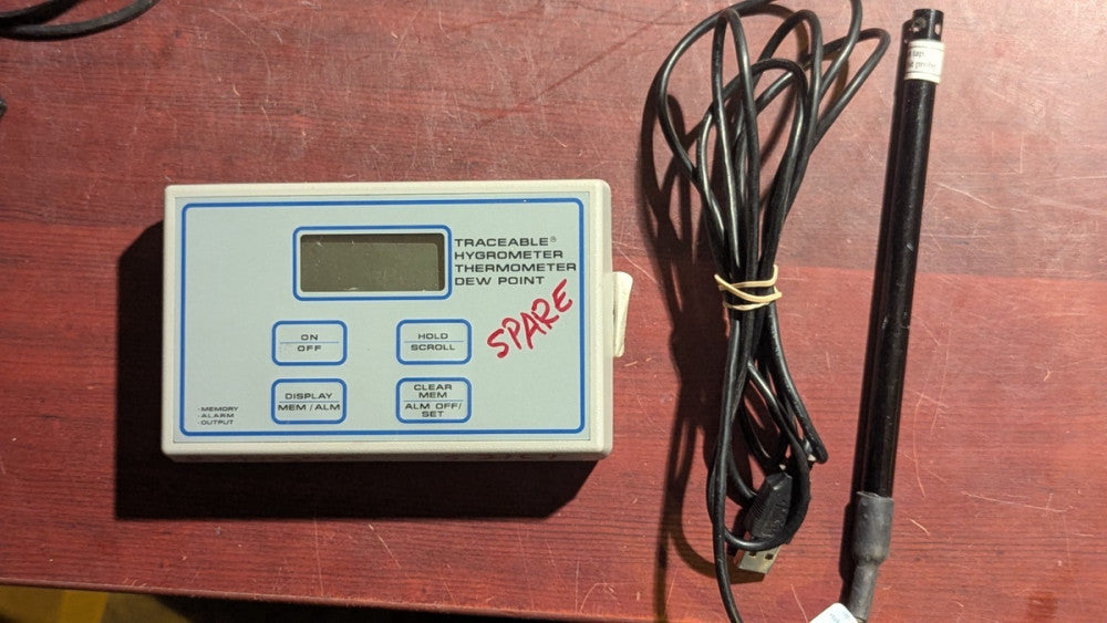Traceable 4080 RH/Dew Point/Temp Hygrometer & Probe WORKING NO BATTERY COVER