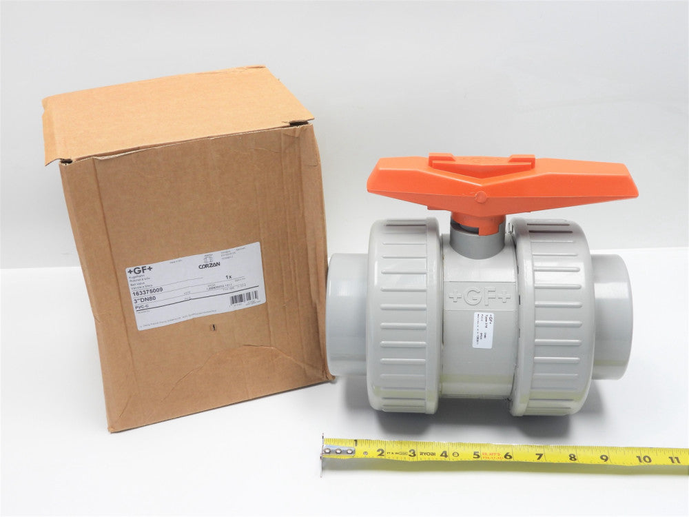 New GF Corzan 163375009 Ball Valve, 3" CPVC DN80 PVC-C 