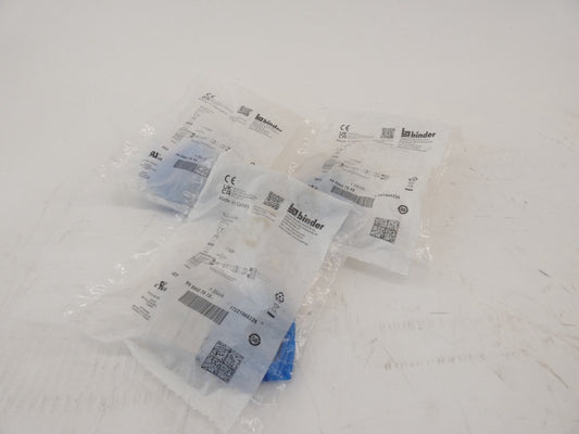 *Lot of 3* Binder 99 5562 75 19 Female Angled Circular Connector 60VAC/DC 3A ...
