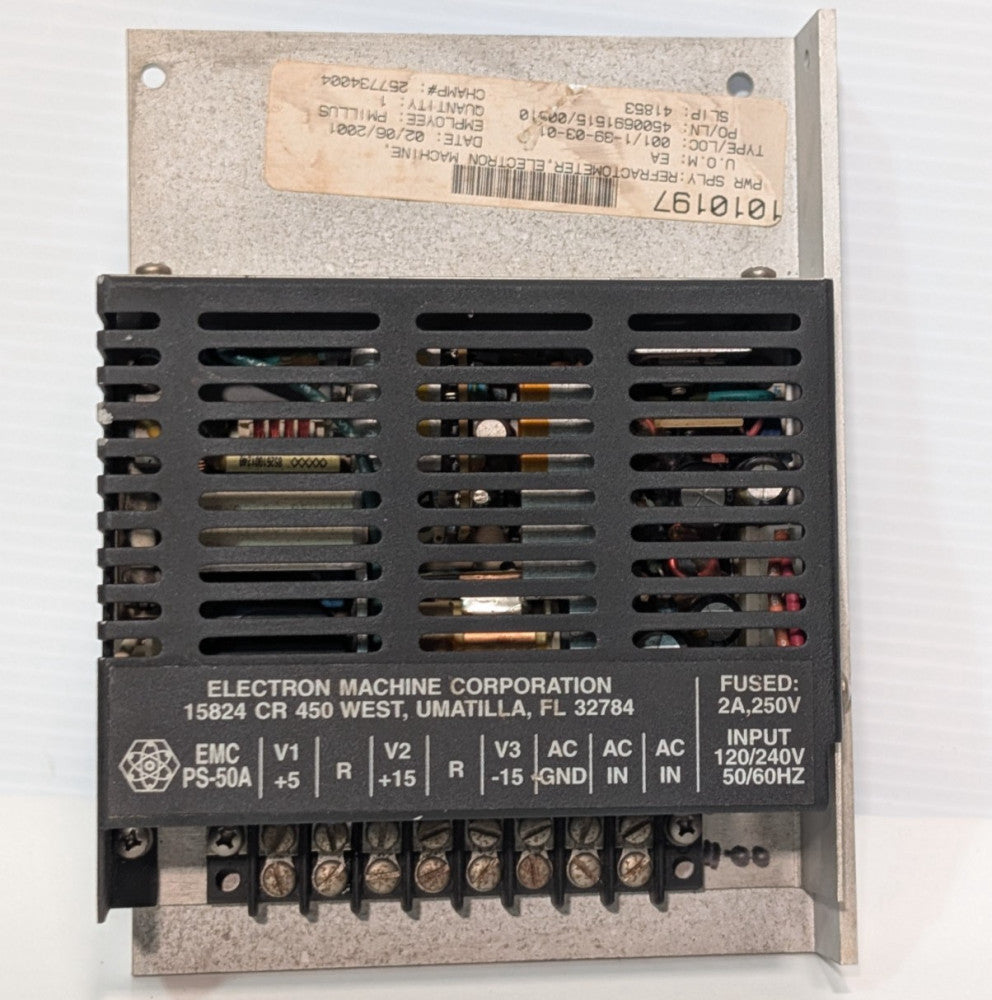 Electron Machine Corp. EMC PS-50A Refractometer Power Supply 120/240V, 50/60Hz