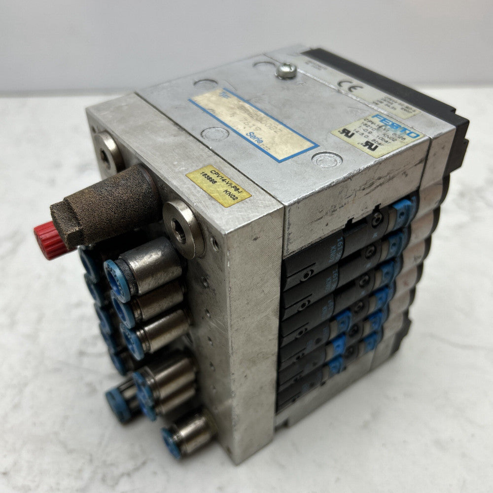 Festo CPV14-VI Valve Manifold 10bar 18210 w/ CPV14-GE-MP-6 Electrical Interface