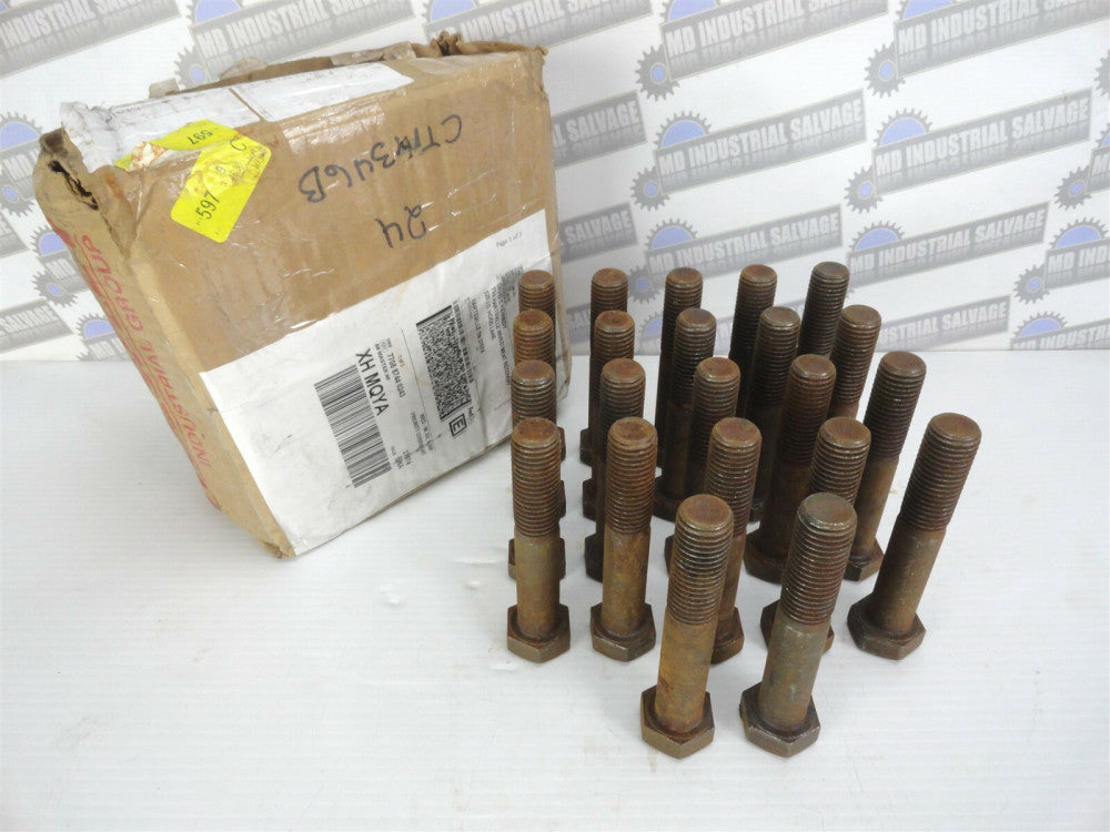 BOX OF 22 - Hex Head bolts, 18‑8, 7/8"‑9 x 5", N14P3708, GRADE 8 (New Old Stock)