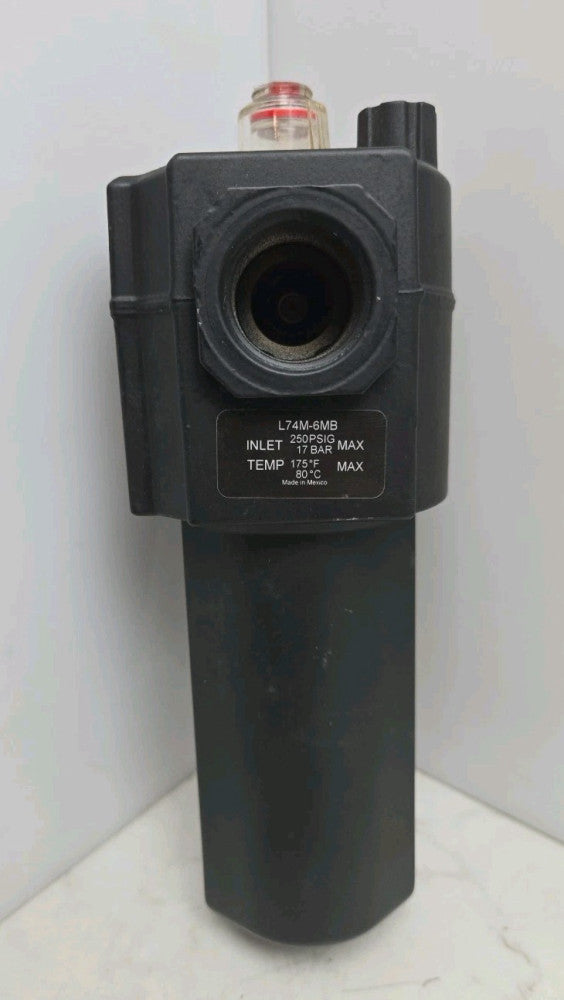 Dixon L74M-6MB Micro-Fog Lubricator with Metal Bowl 3/4” Npt 142 Scfm 250 Psig