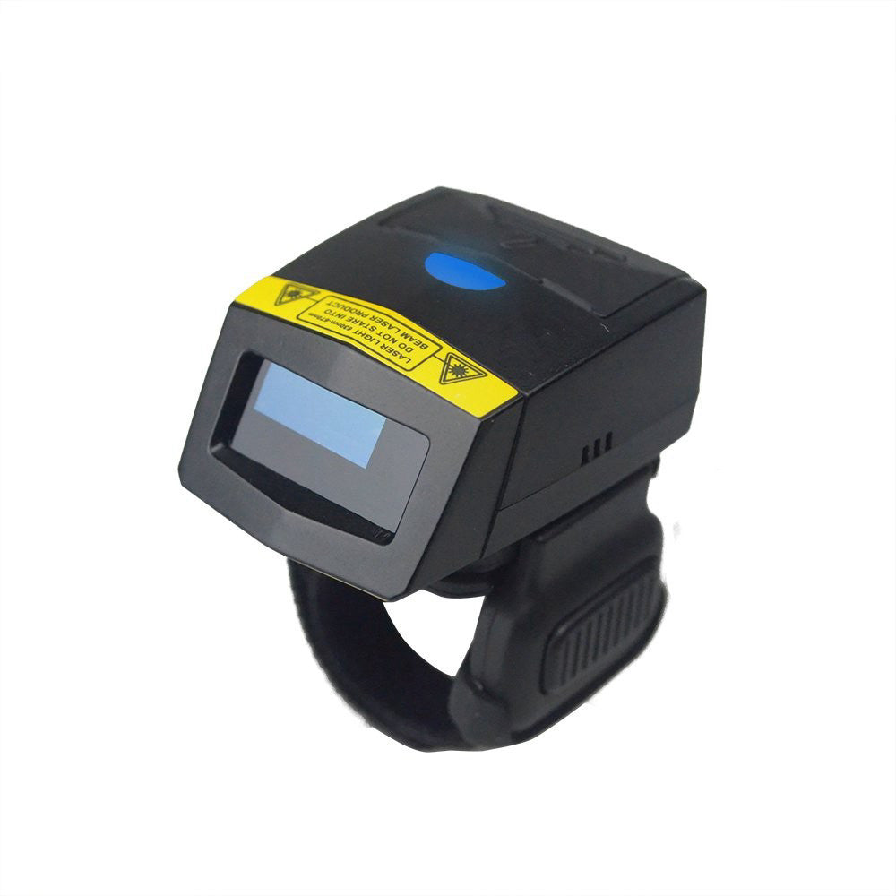Ring Barcode Scanner 1D Reader Mini Wireless Finger Barcode Scanner Compatibl...