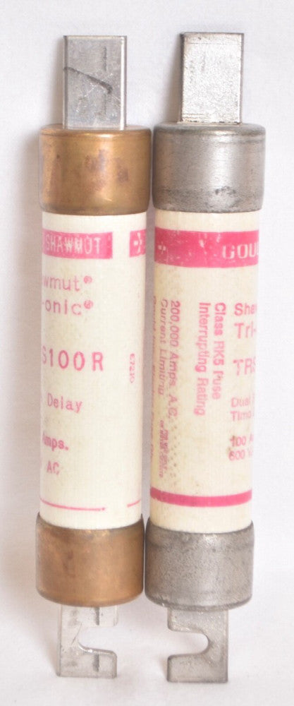 2 COUNT Gould Shawmut Tri-onic TRS100R Time Delay Fuse