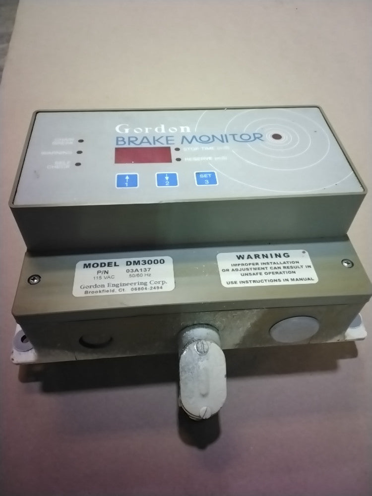 GORDON ENGINEERING DM3000 BRAKE MONITOR 03A137