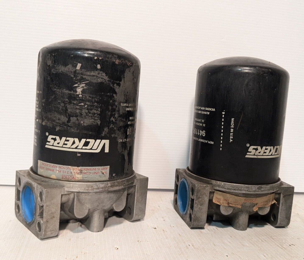 Lot of 2: Vickers OFSS 25 Filter Assemblies, Made in USA, 100 psi max, 2.5 psid