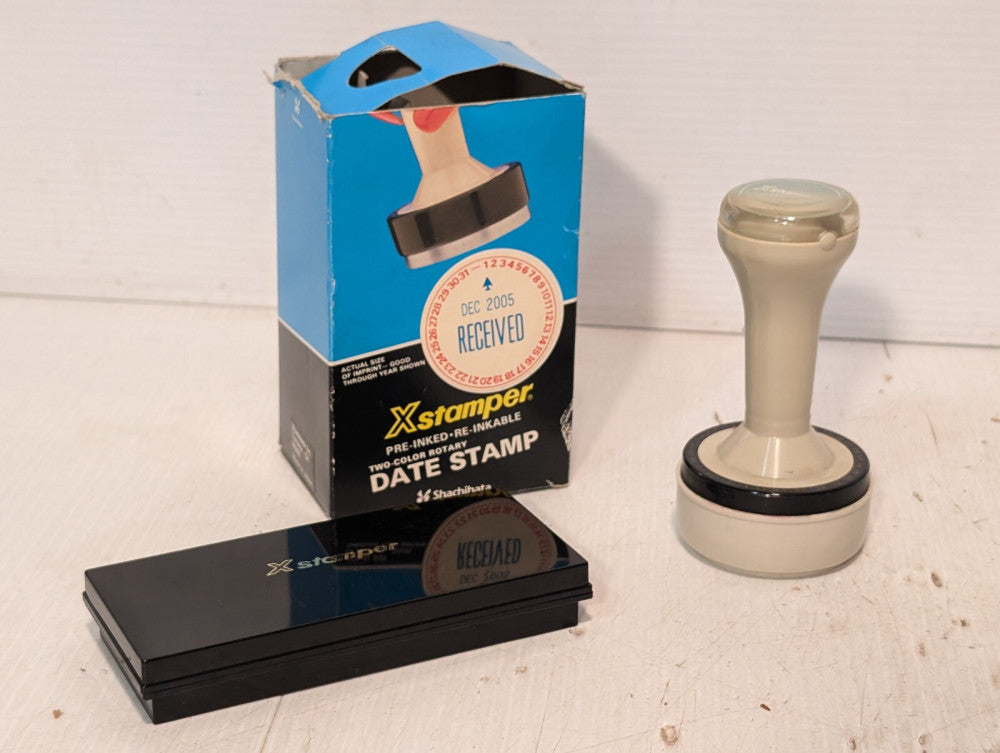 Xstamper Two-Color Rotary Date Stamp, Missing Year Stamps As Pictured