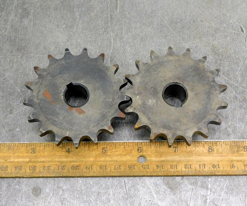 Martin 50BS20 Roller Chain Sprocket #50 20 Teeth 5/8" Bore Keyed Lot of Two (2)